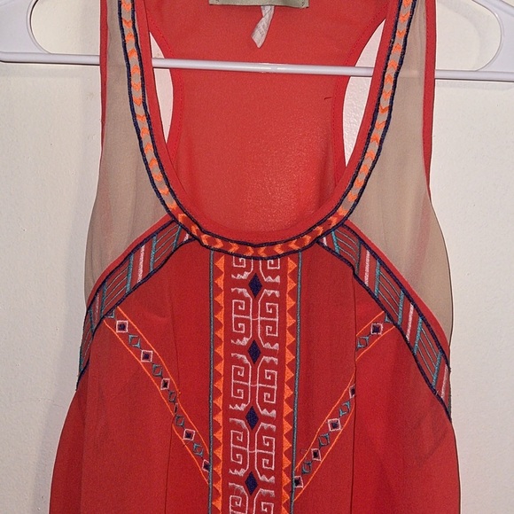 🌹Yahada Women's Orange Sleeveless Top - Picture 2 of 4